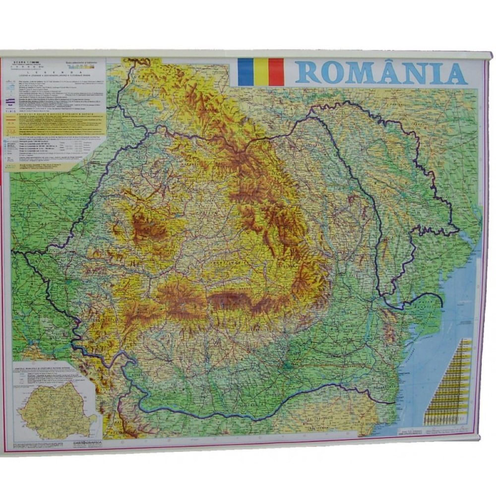 harta fizico-geografica a romaniei